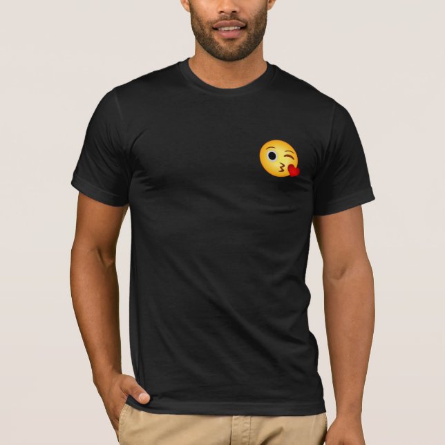 Camiseta Emoji de beso cardíaco (Anverso)