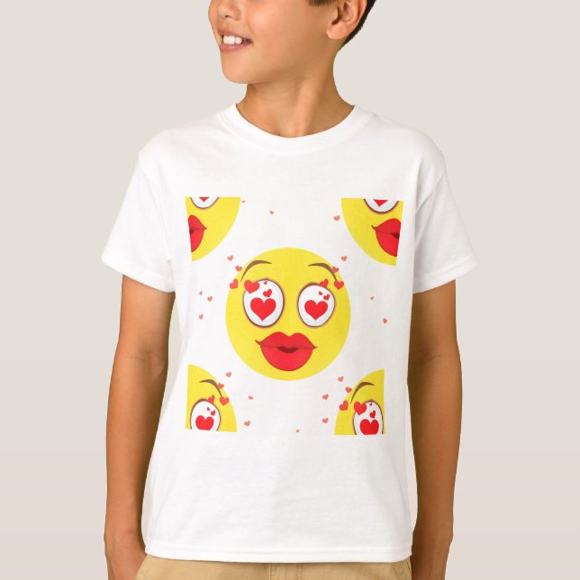 Camiseta Emoji de beso de San Valentín (Anverso)