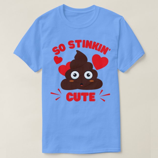 Camiseta Emoji De Caca Cuta Tan Aturadora (Diseño del anverso)