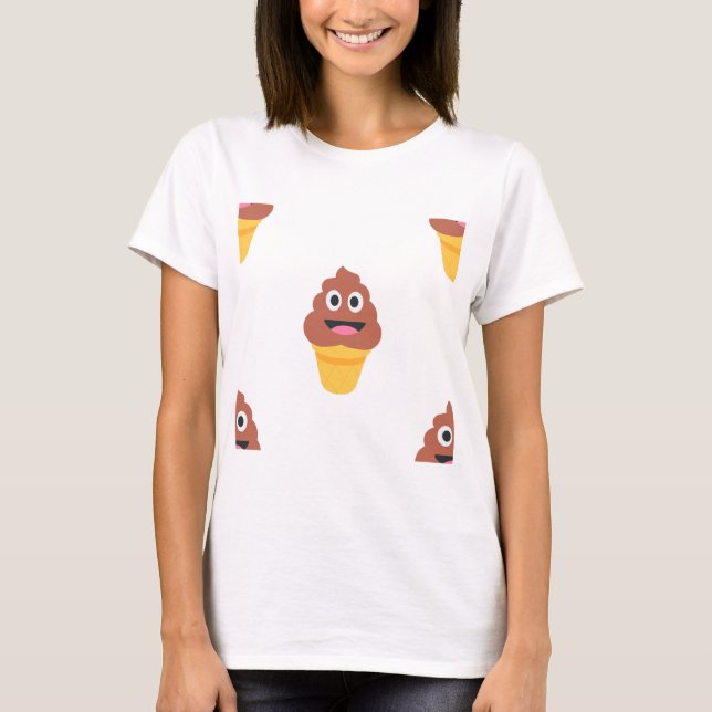 Camiseta emoji de caca de helado (Anverso)