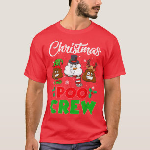 Camiseta Emoji de caca de la tripulación de Navidad