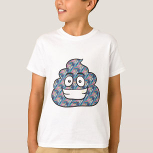 Camiseta emoji de caca holográfica