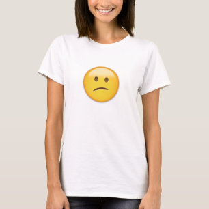 Camiseta Emoji de cara confusa