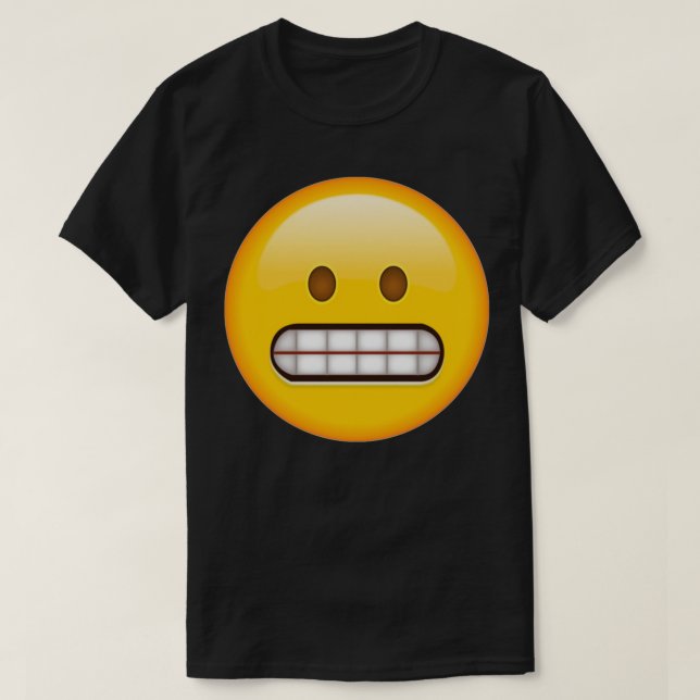 Camiseta Emoji de cara de grimacing (Diseño del anverso)