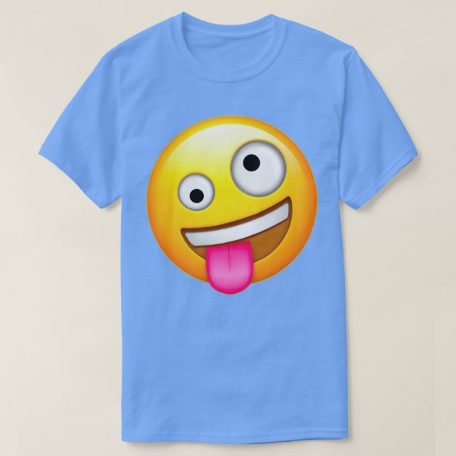 Camiseta Emoji de cara loca (Diseño del anverso)