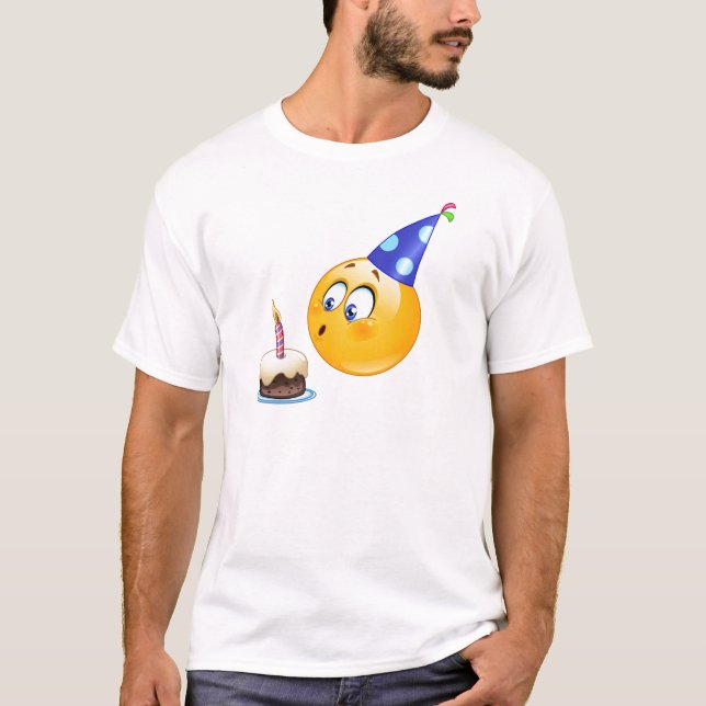 Camiseta emoji de cumpleaños (Anverso)