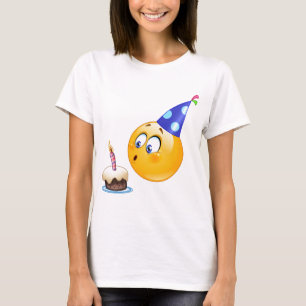 Camiseta emoji de cumpleaños