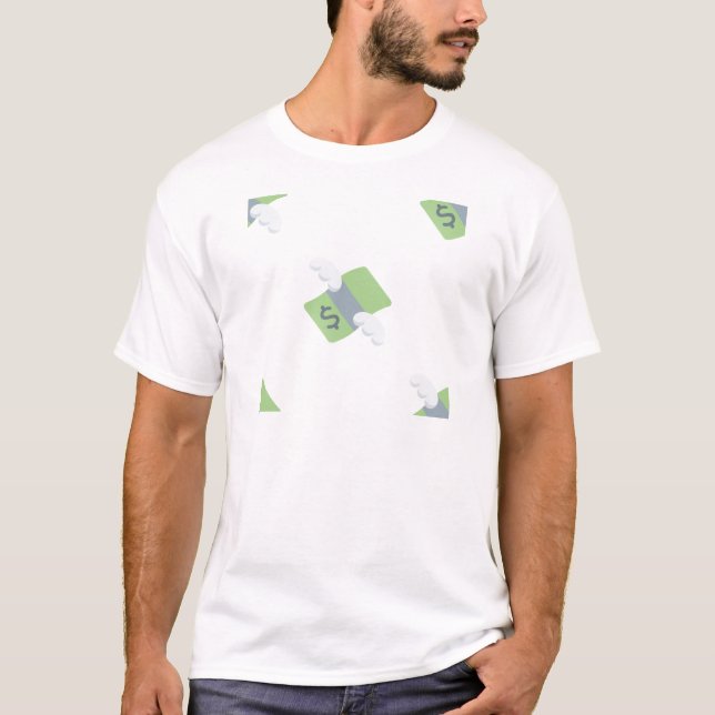 Camiseta emoji de dinero volante (Anverso)