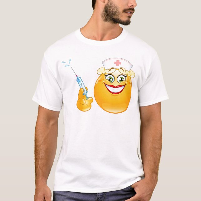 Camiseta emoji de enfermería (Anverso)