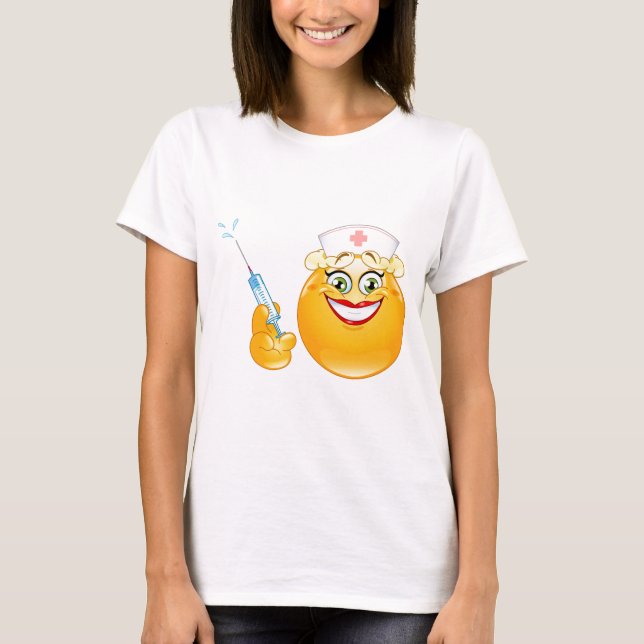 Camiseta emoji de enfermería (Anverso)