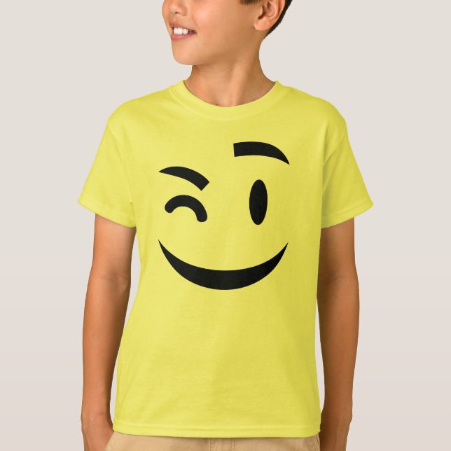 Camiseta Emoji de guiño suave (Anverso)
