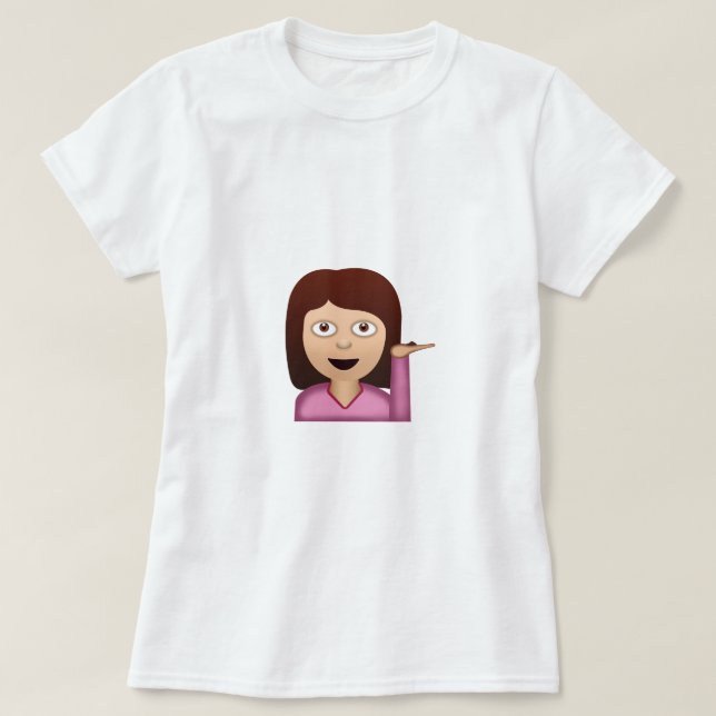Camiseta Emoji de la persona del mostrador de información (Diseño del anverso)