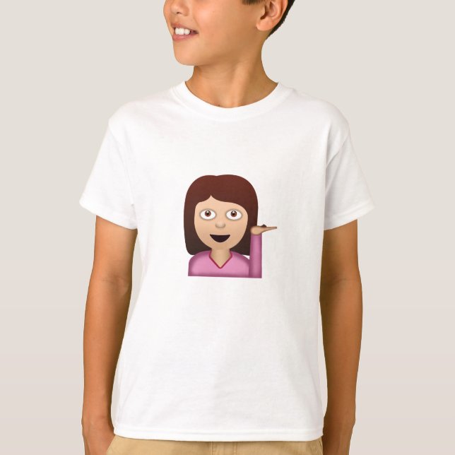 Camiseta Emoji de la persona del mostrador de información (Anverso)