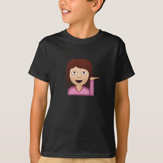 Camiseta Emoji de la persona del mostrador de información (Anverso)