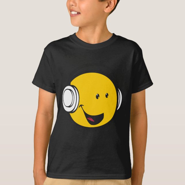 Camiseta Emoji de los auriculares (Anverso)