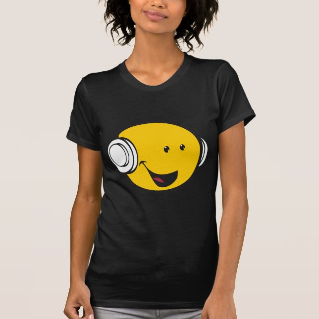Camiseta Emoji de los auriculares (Anverso)