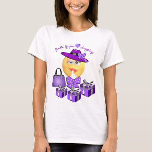Camiseta Emoji de moda con Gorra, bolsa y compras