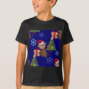 Camiseta emoji de monos navidades santa