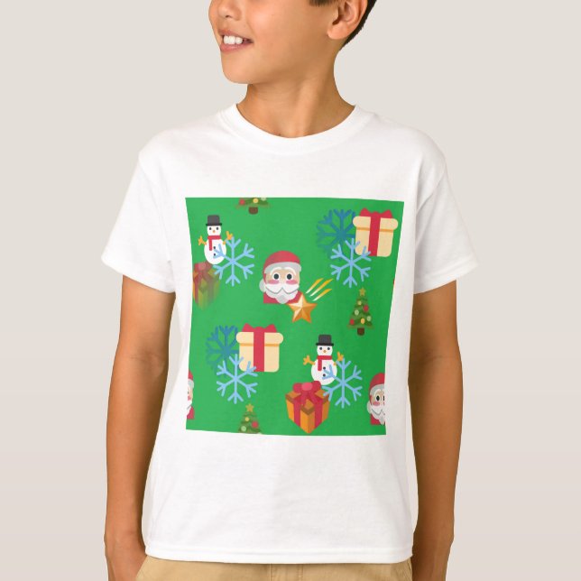 Camiseta emoji de navidades verdes (Anverso)