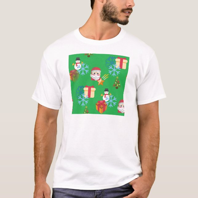 Camiseta emoji de navidades verdes (Anverso)