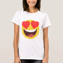 Camiseta Emoji de ojos cardíacos
