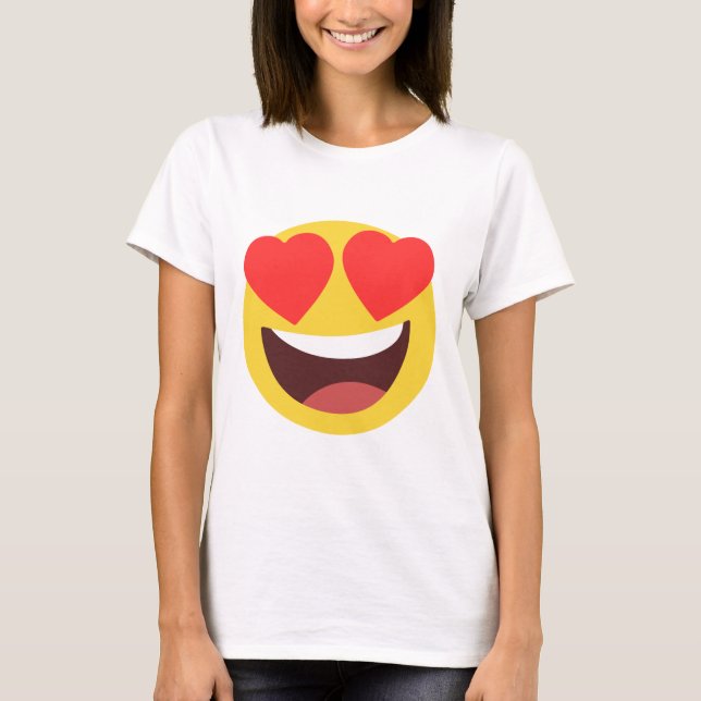 Camiseta Emoji de ojos cardíacos (Anverso)