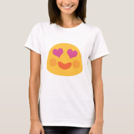 Camiseta Emoji de ojos cardíacos