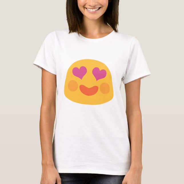 Camiseta Emoji de ojos cardíacos (Anverso)