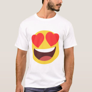 Camiseta Emoji de ojos cardíacos