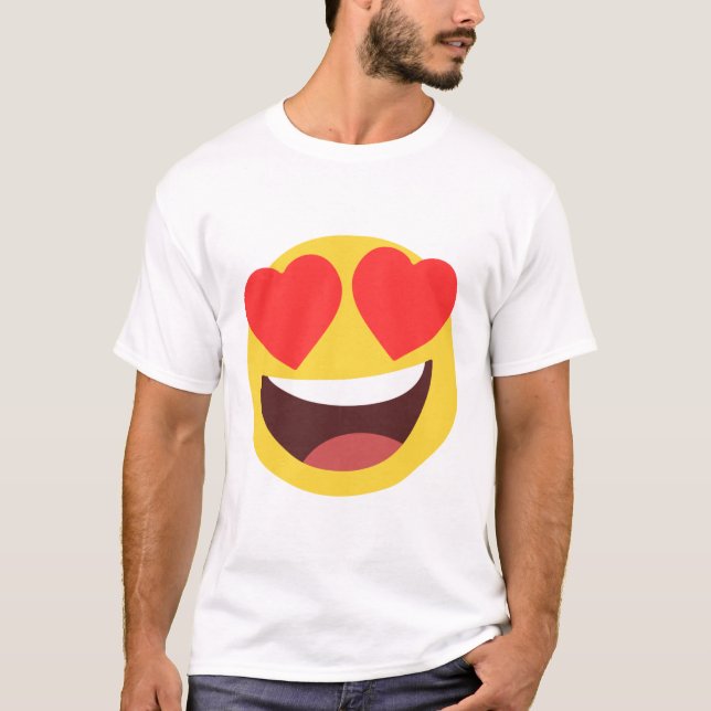 Camiseta Emoji de ojos cardíacos (Anverso)
