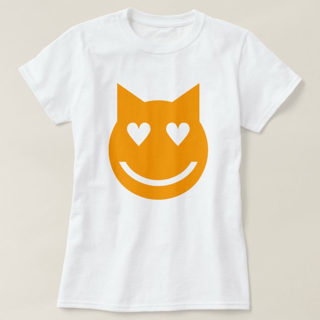 Camiseta Emoji de ojos en forma de corazón (Diseño del anverso)