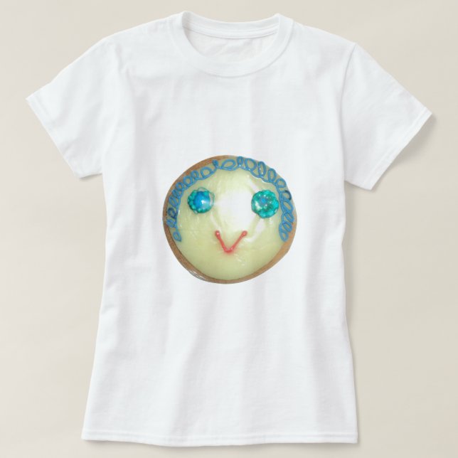 Camiseta Emoji de pelo azul Arte Imprimir/Gráfico (Diseño del anverso)
