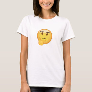 Camiseta Emoji de pensamiento de la cara