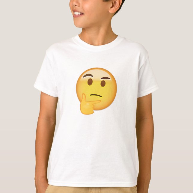 Camiseta Emoji de pensamiento de la cara (Anverso)