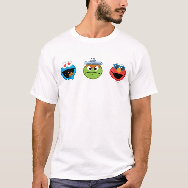 Camiseta Emoji de Plaza Sésamo (Anverso)