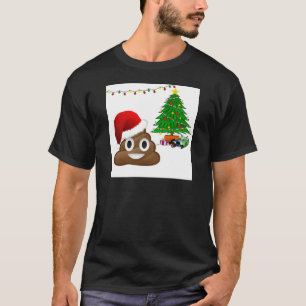 Camiseta emoji de poo de navidades