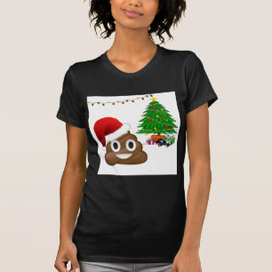 Camiseta emoji de poo de navidades