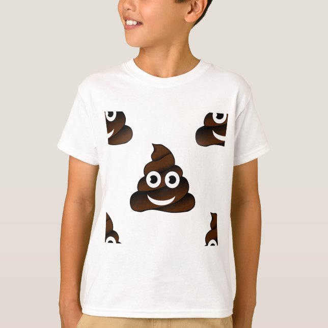 Camiseta emoji de poop divertida (Anverso)