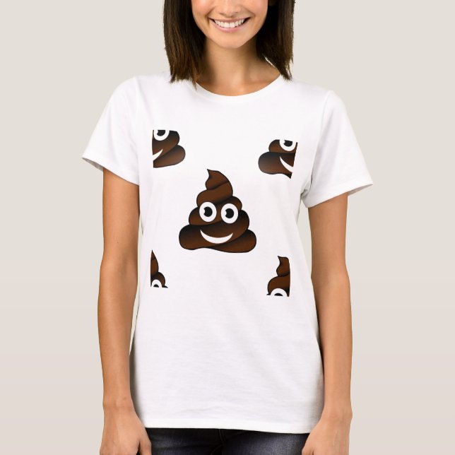 Camiseta emoji de poop divertida (Anverso)