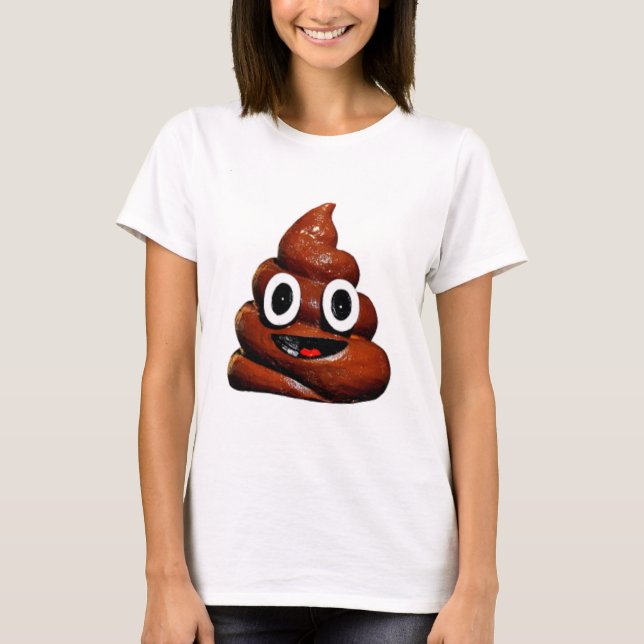 Camiseta emoji de poop graciosa (Anverso)