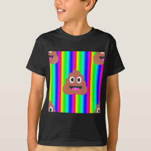 Camiseta emoji de popó arco iris