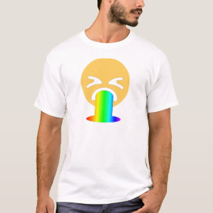 Camiseta emoji de puke arco iris