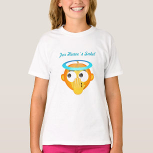 Camiseta emoji de sorpresa angelical