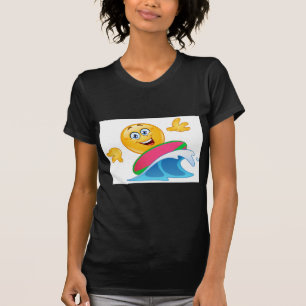 Camiseta emoji de surf