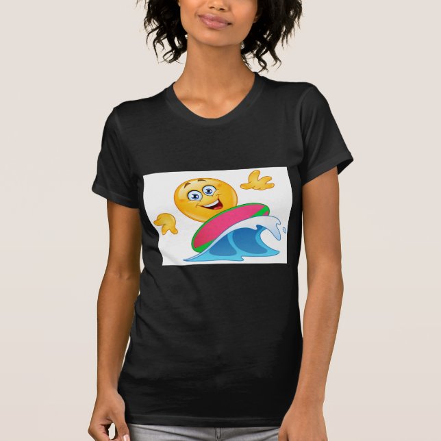 Camiseta emoji de surf (Anverso)