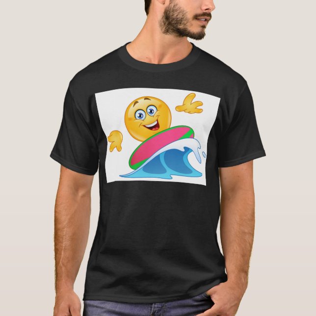 Camiseta emoji de surf (Anverso)