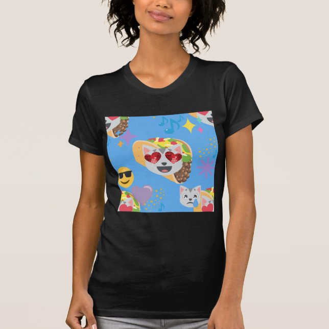 Camiseta emoji de taco cat (Anverso)