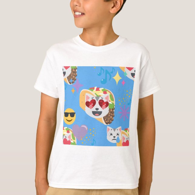 Camiseta emoji de taco cat (Anverso)