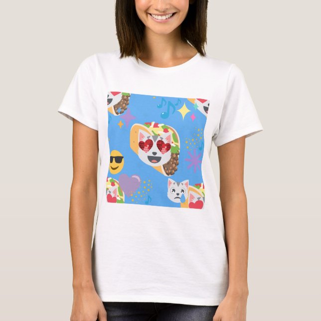 Camiseta emoji de taco cat (Anverso)