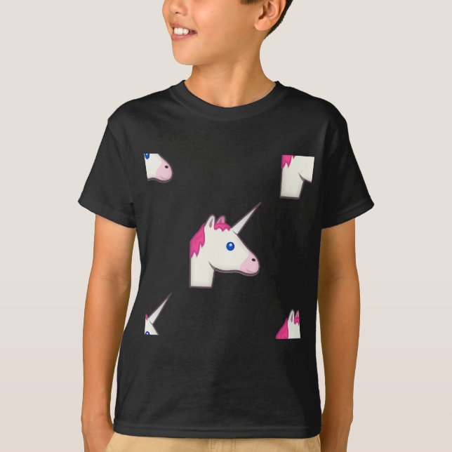 Camiseta emoji de unicornio (Anverso)